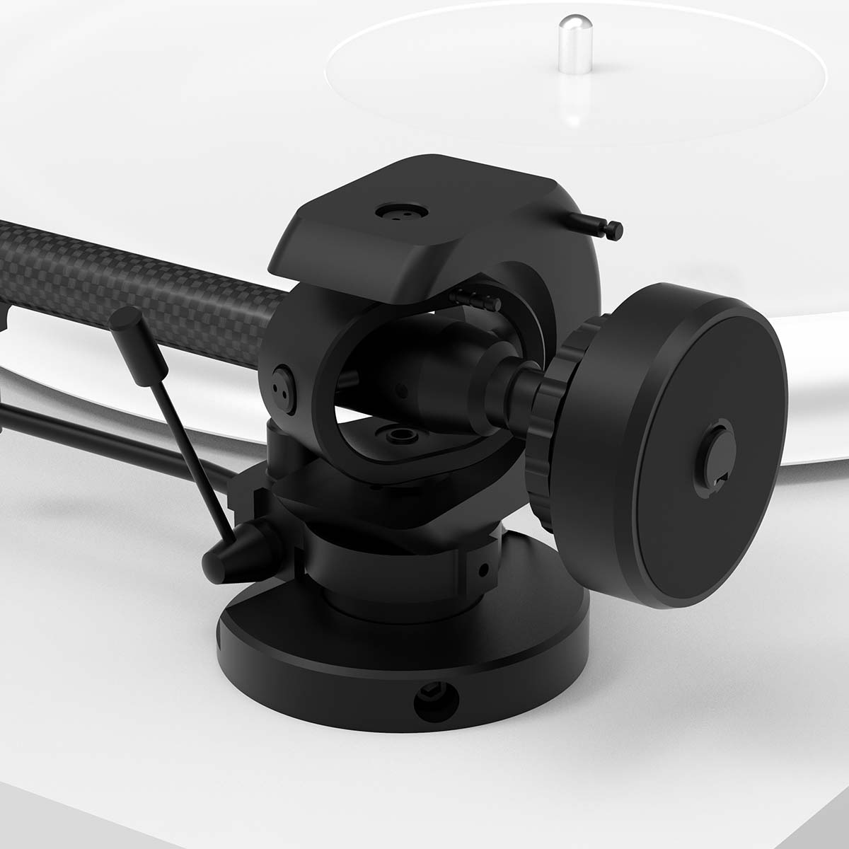 Pro-Ject X2B True Balanced Turntable - close-up of tonearm pivot