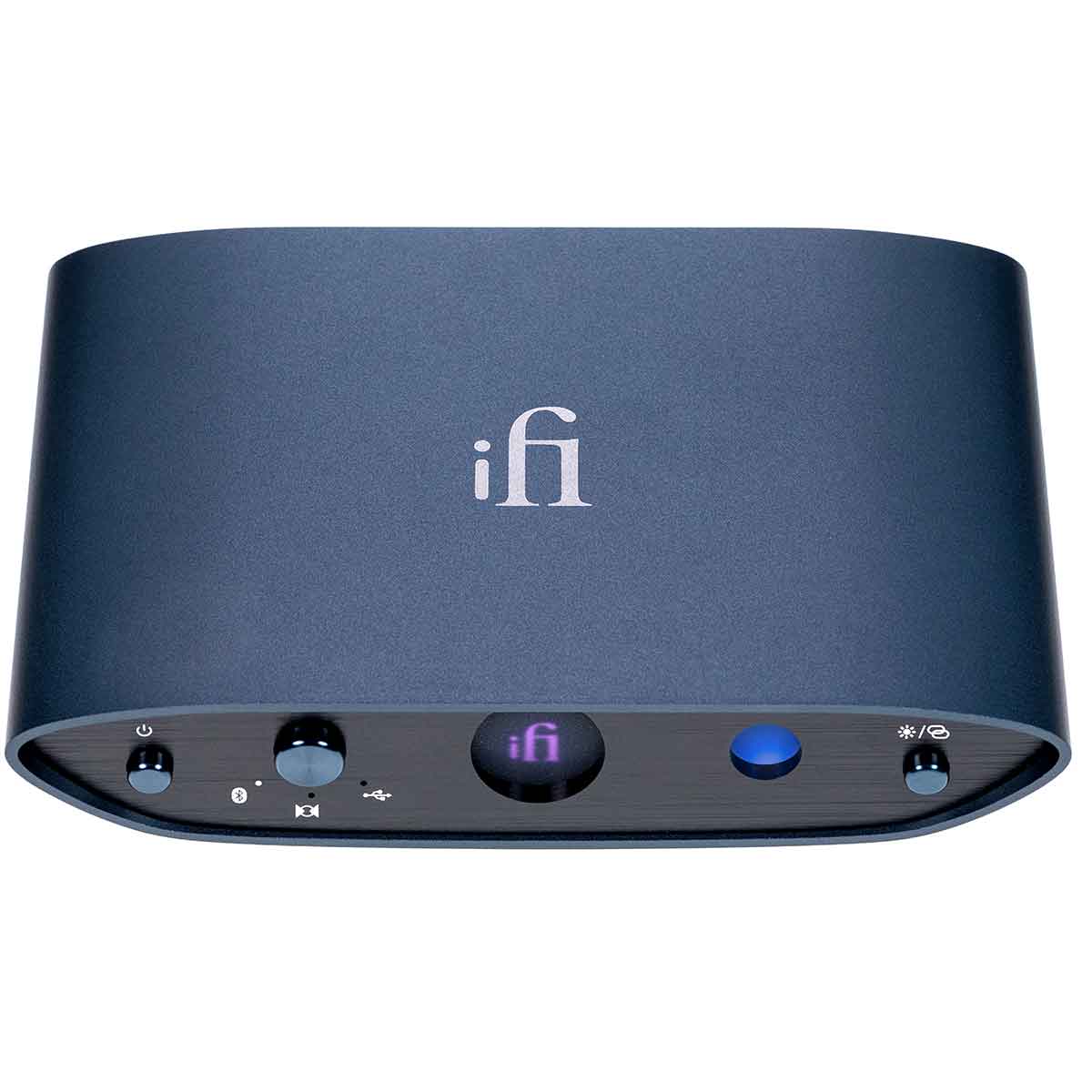 Close-up top view of ifi Audio Zen One Signature top panel.