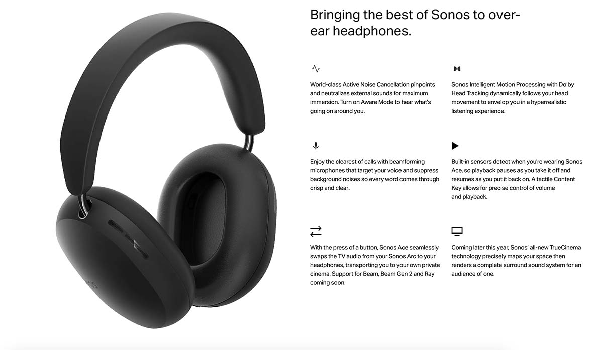 Sonos Ace Features