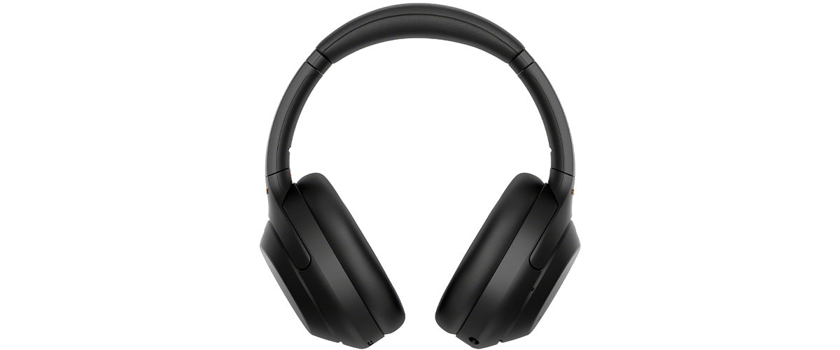 Front view of Sony WH-1000XM4 noise cancelling headphones